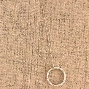 Diamond (1/4 carat) Open Circle Pendant